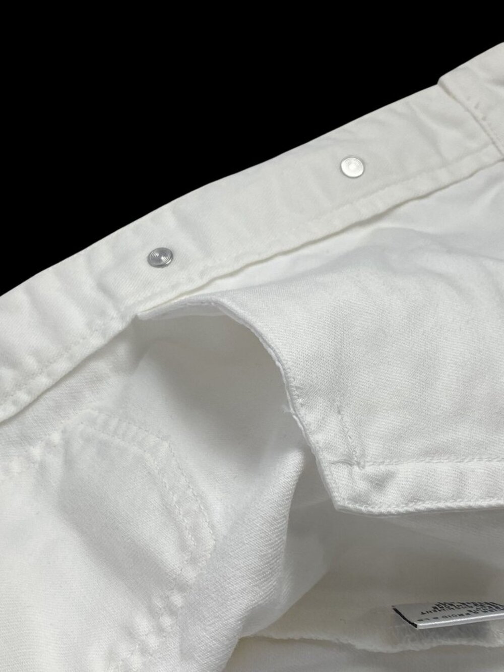 Talbots White Denim Sleeveless Vest Button Front Pockets Womens Petite - Picture 10 of 14